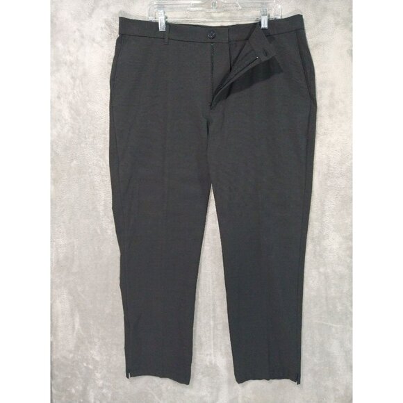 Callaway Golf Pants Mens 38x30 Gray Striped Stretch Flat Front Straight Leg - Picture 1 of 9
